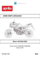 Aprilia Shiver 750 - Parts Catalog 2010-2013-2